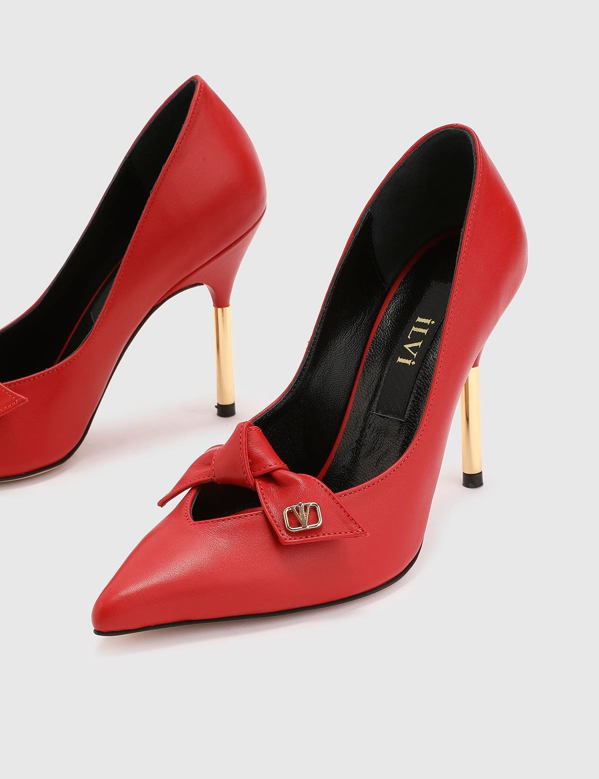 Betty Red Leather Women's Stiletto