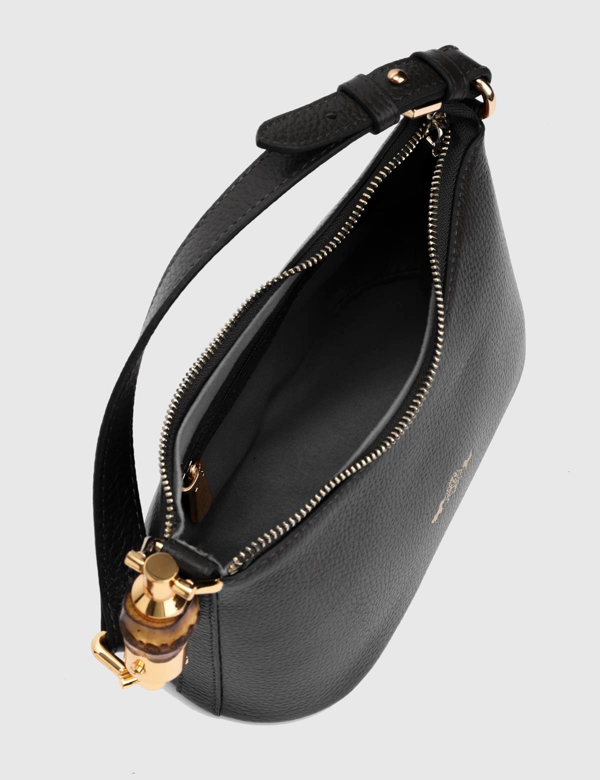 Blaise Black Leather Women's Shoulder Bag