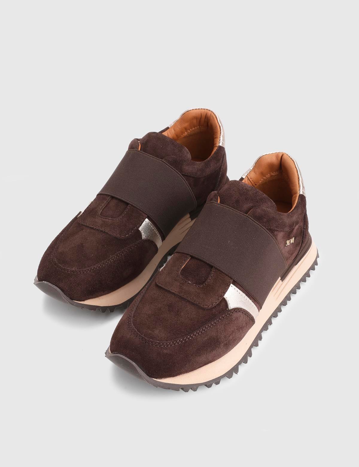Blendina Brown Suede Leather Women's Sneaker