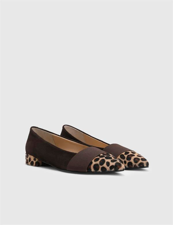 Bloem Brown Suede Leather Women's Ballerina