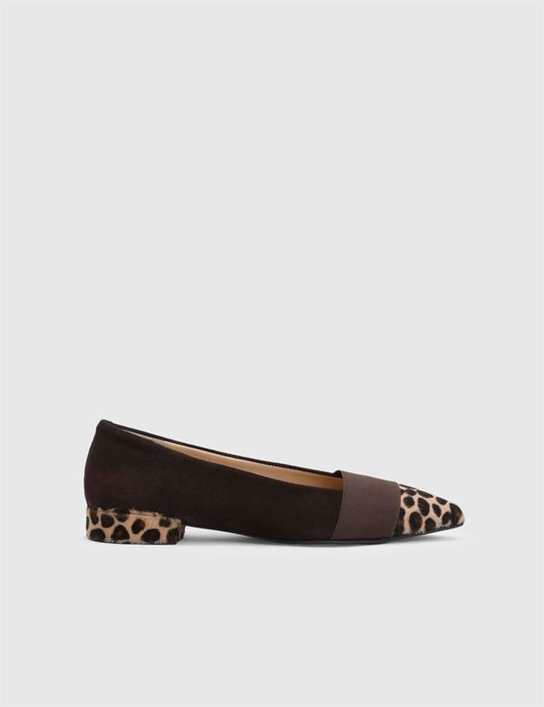 Bloem Brown Suede Leather Women's Ballerina
