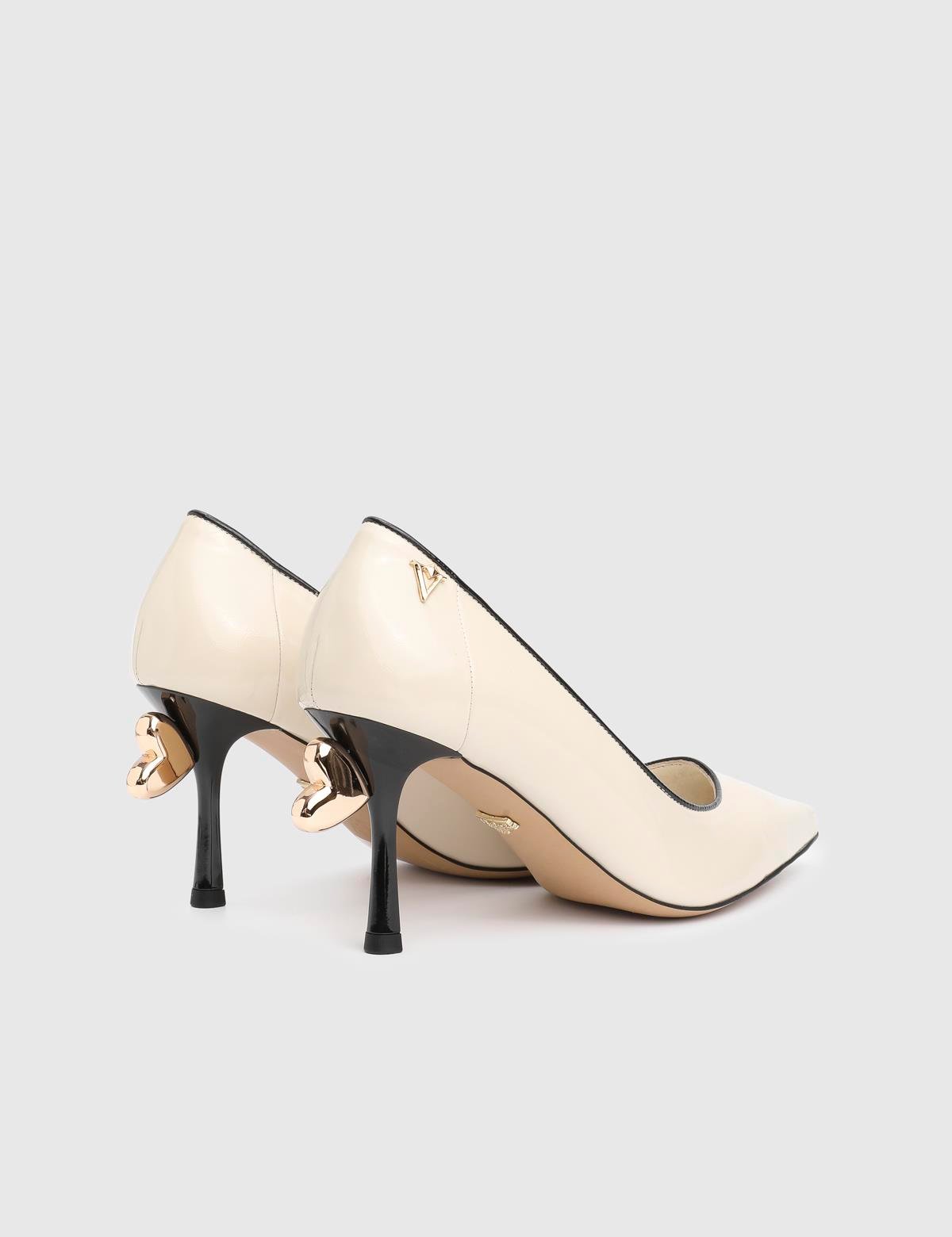 Blomi Cream Patent Leather Women's Pump