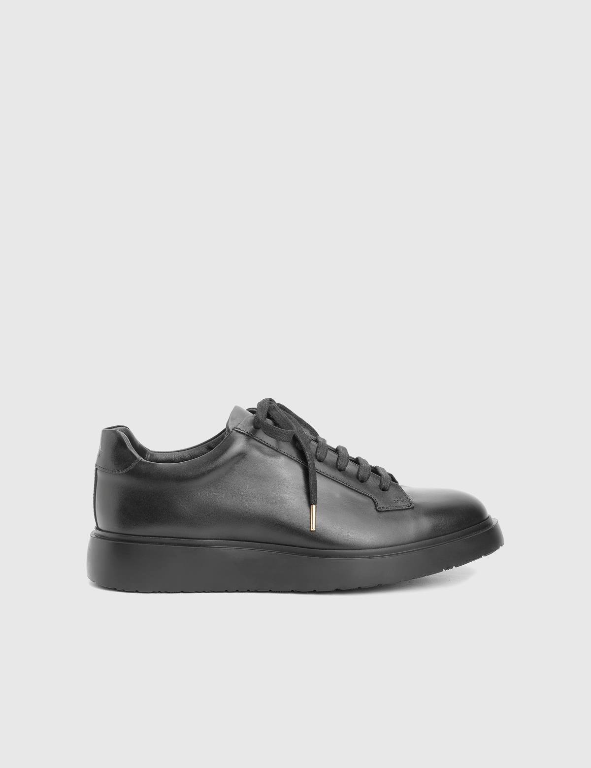 Boli Black Leather Men's Sneaker