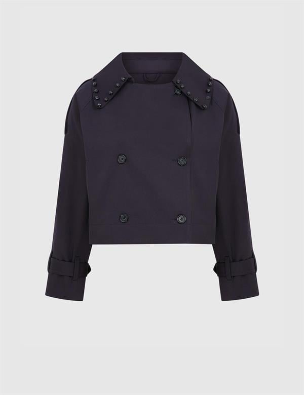 Bolton Navy Blue Women's Trench Coat