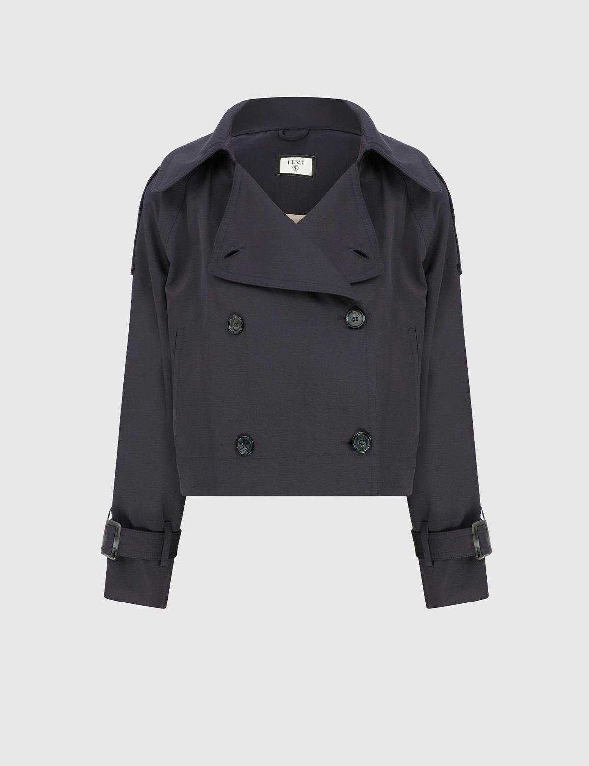 Bolton Navy Blue Women's Trench Coat