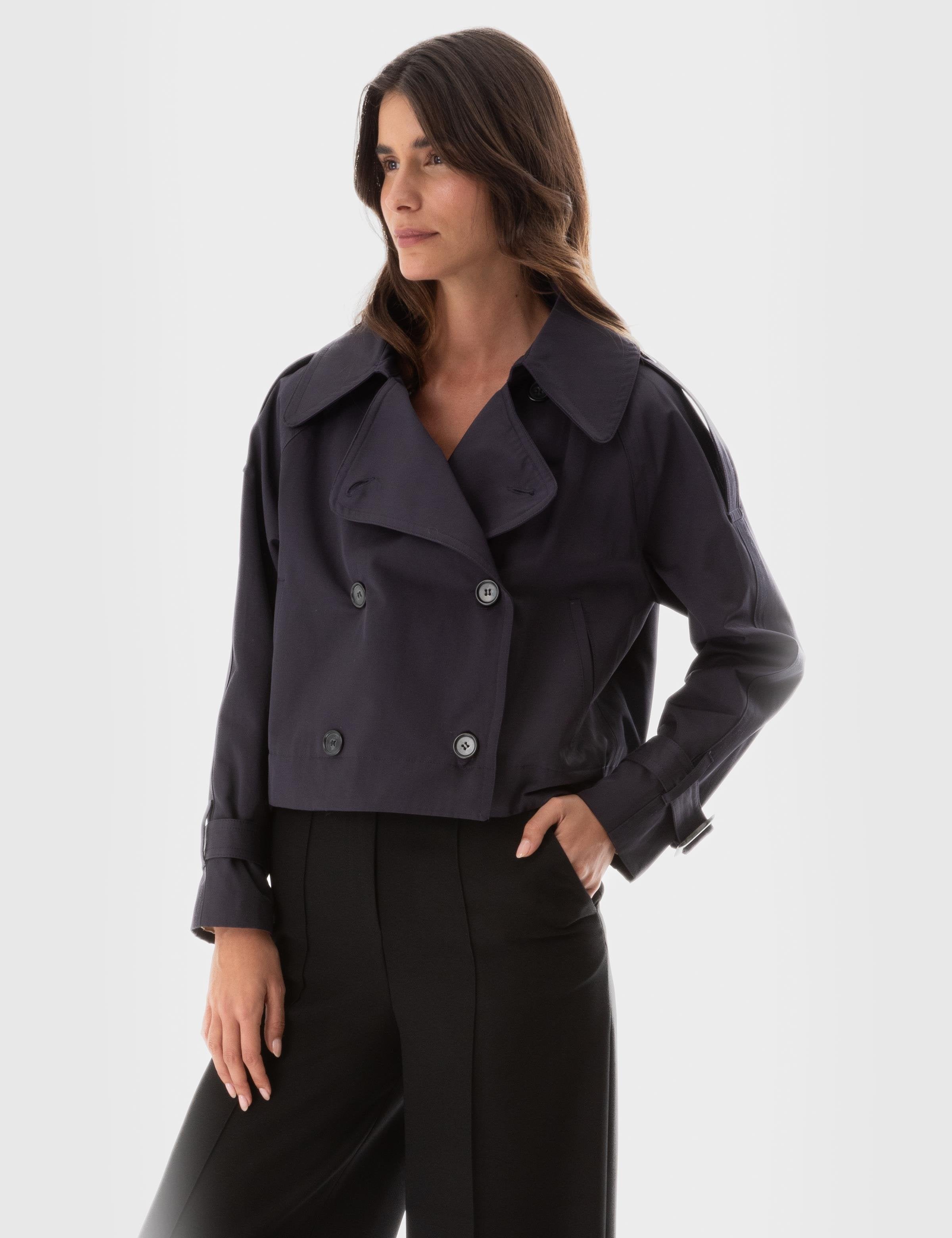 Bolton Navy Blue Women's Trench Coat