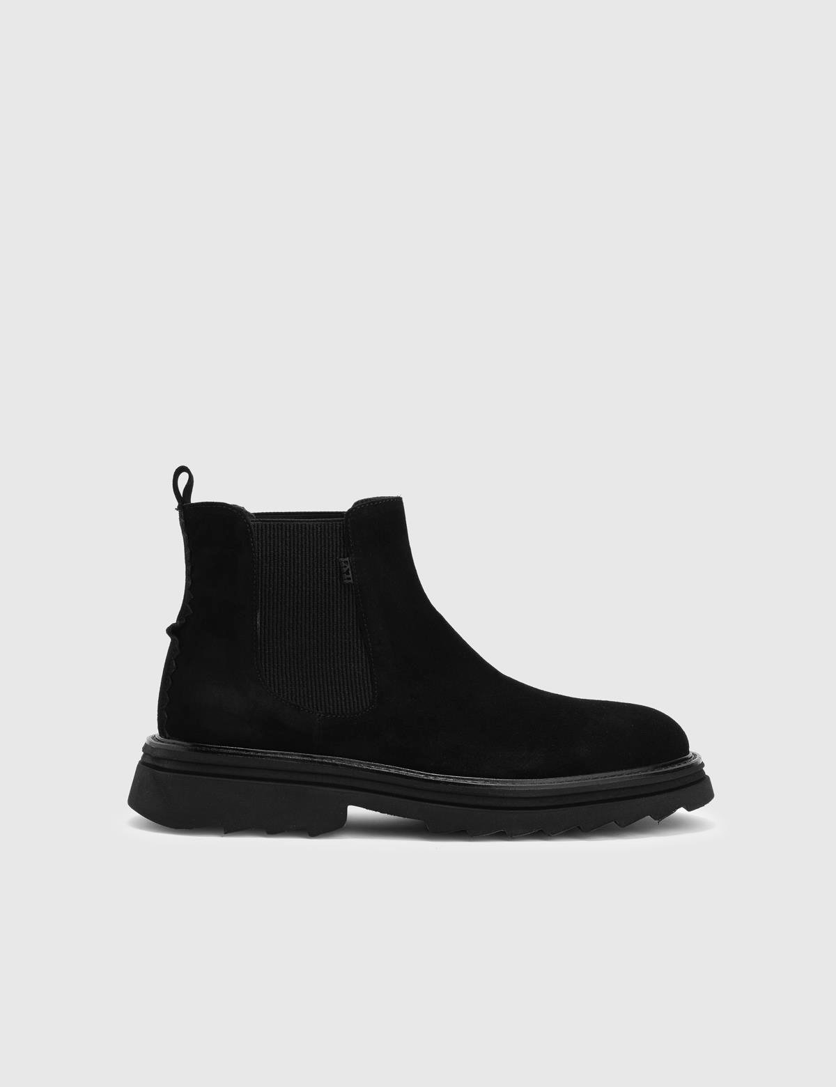 Born Black Suede Leather Men's Boot