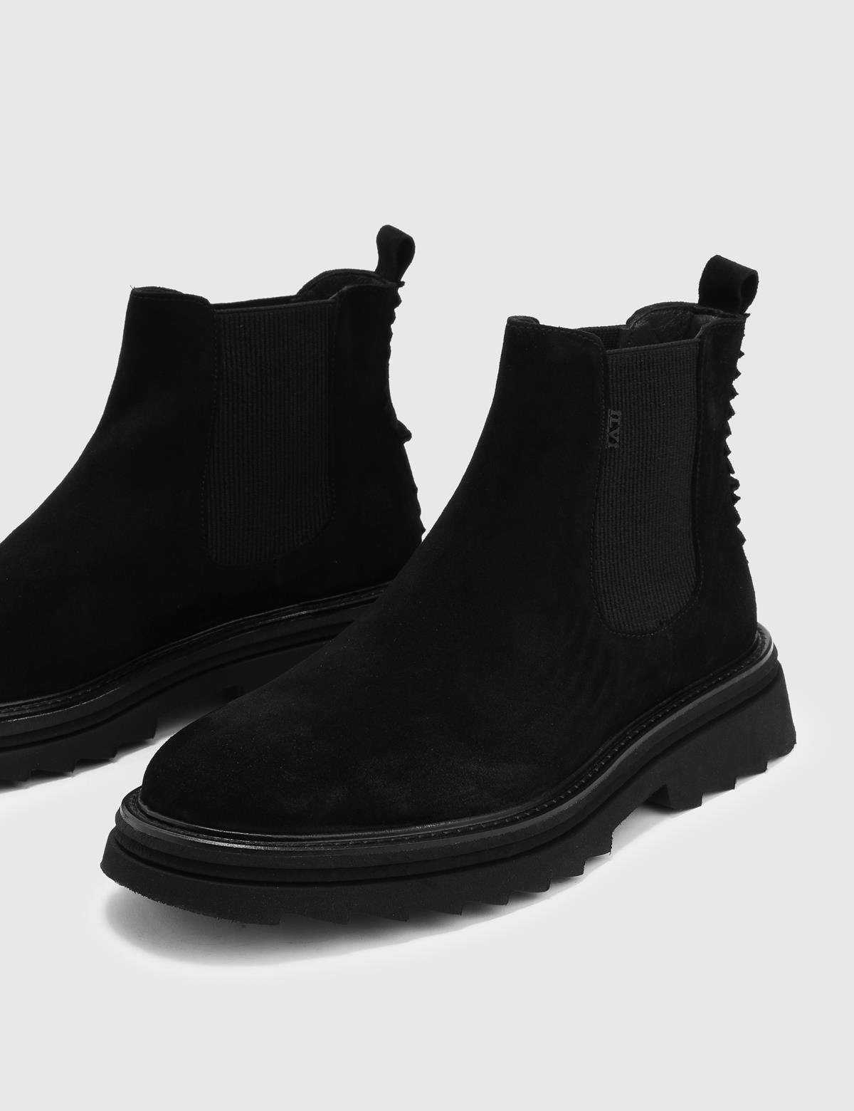 Born Black Suede Leather Men's Boot