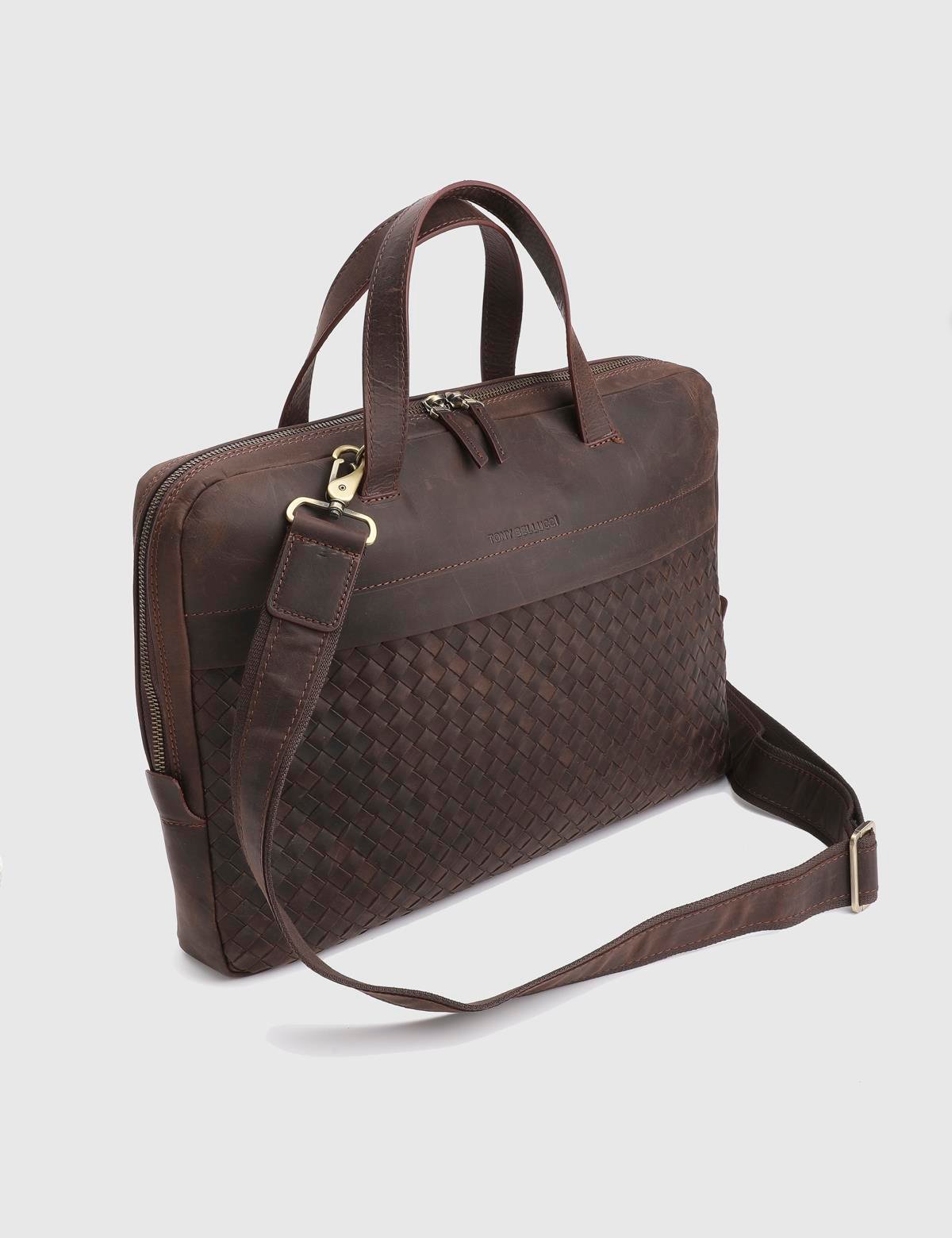 Boyan Brown Crazy Leather Men's Handbag