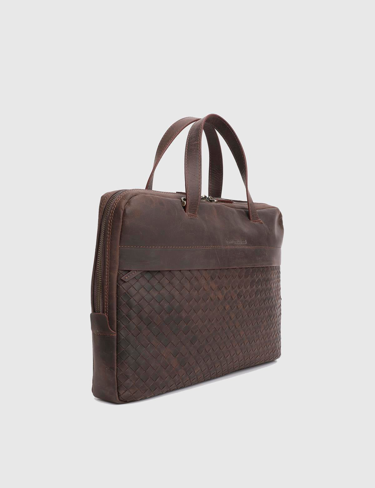 Boyan Brown Crazy Leather Men's Handbag