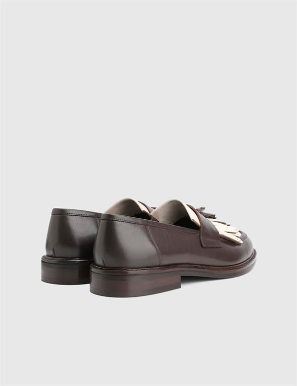 Broume Brown Leather Men's Loafer