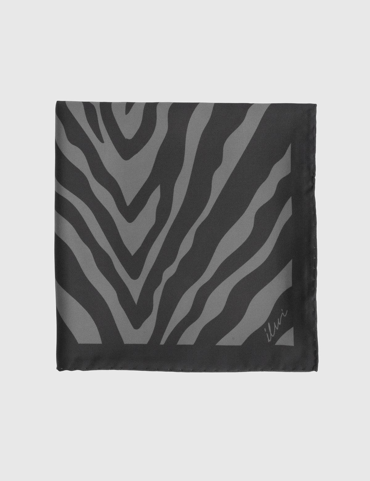 Brycen Grey Silk Twill Women's Scarf