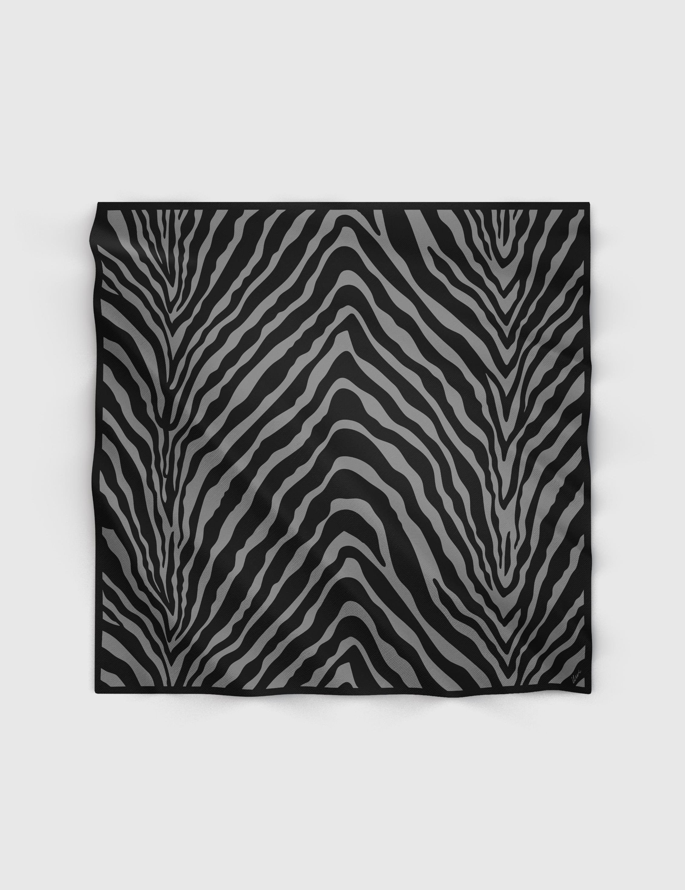 Brycen Grey Silk Twill Women's Scarf