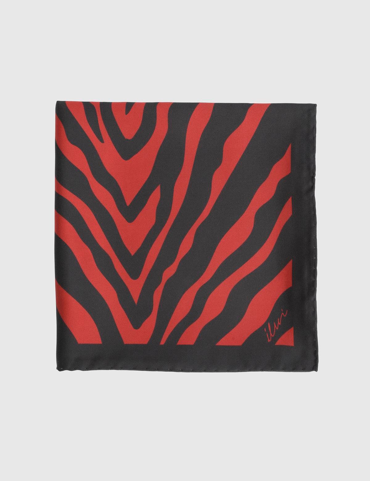 Brycen Red Silk Twill Women's Scarf