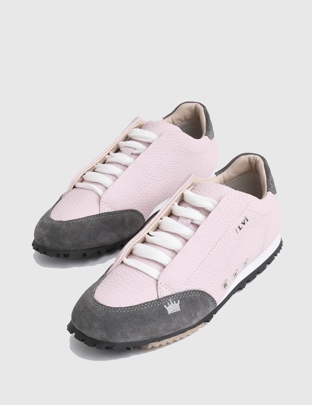 Calisto Pink Floater Leather Suede Women's Sneaker