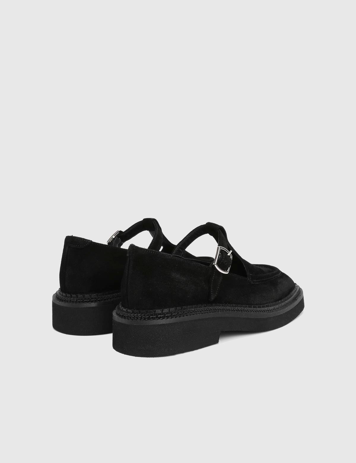 Charlie Black Suede Leather Women's Loafer