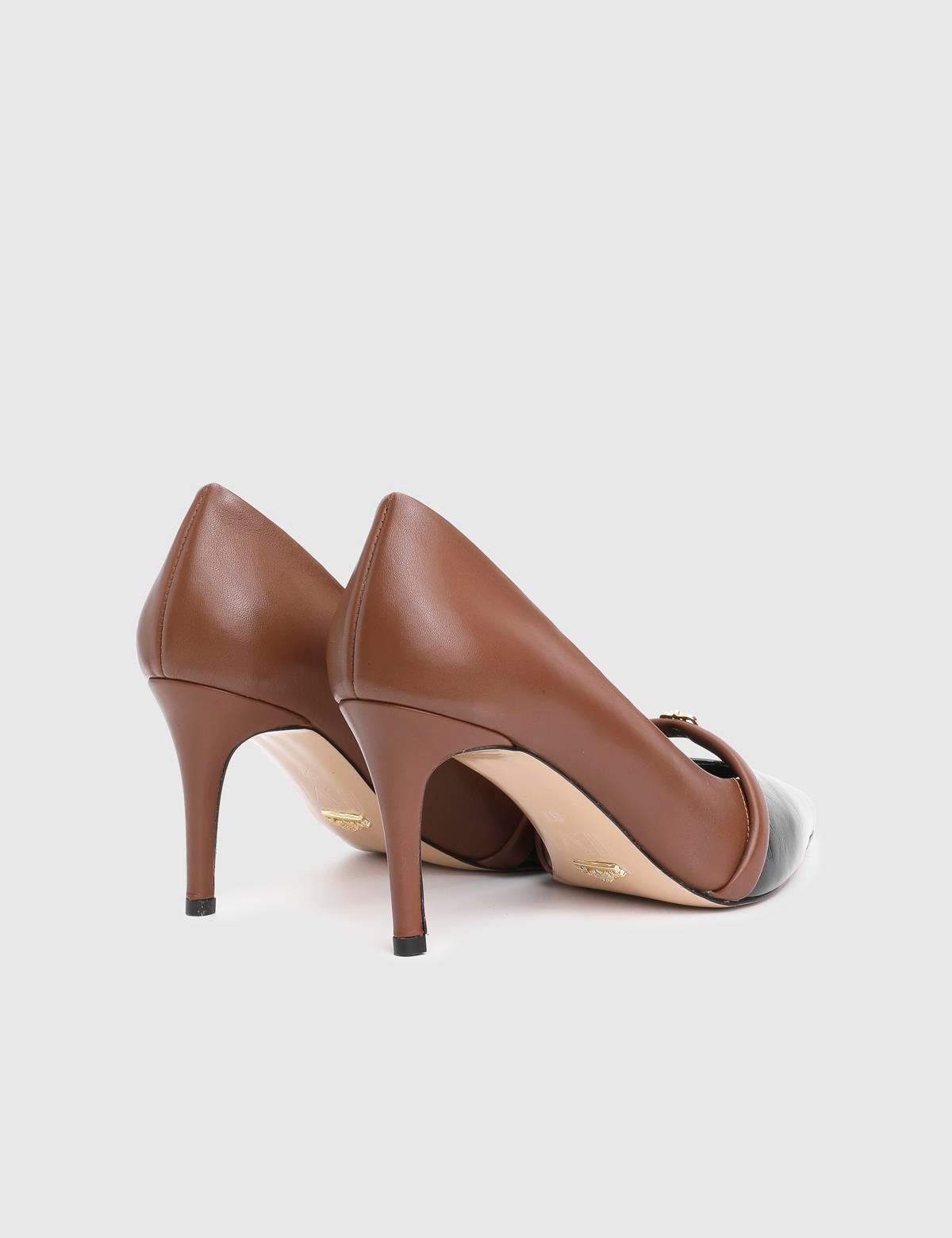 Charo Brown Leather Women's Pump