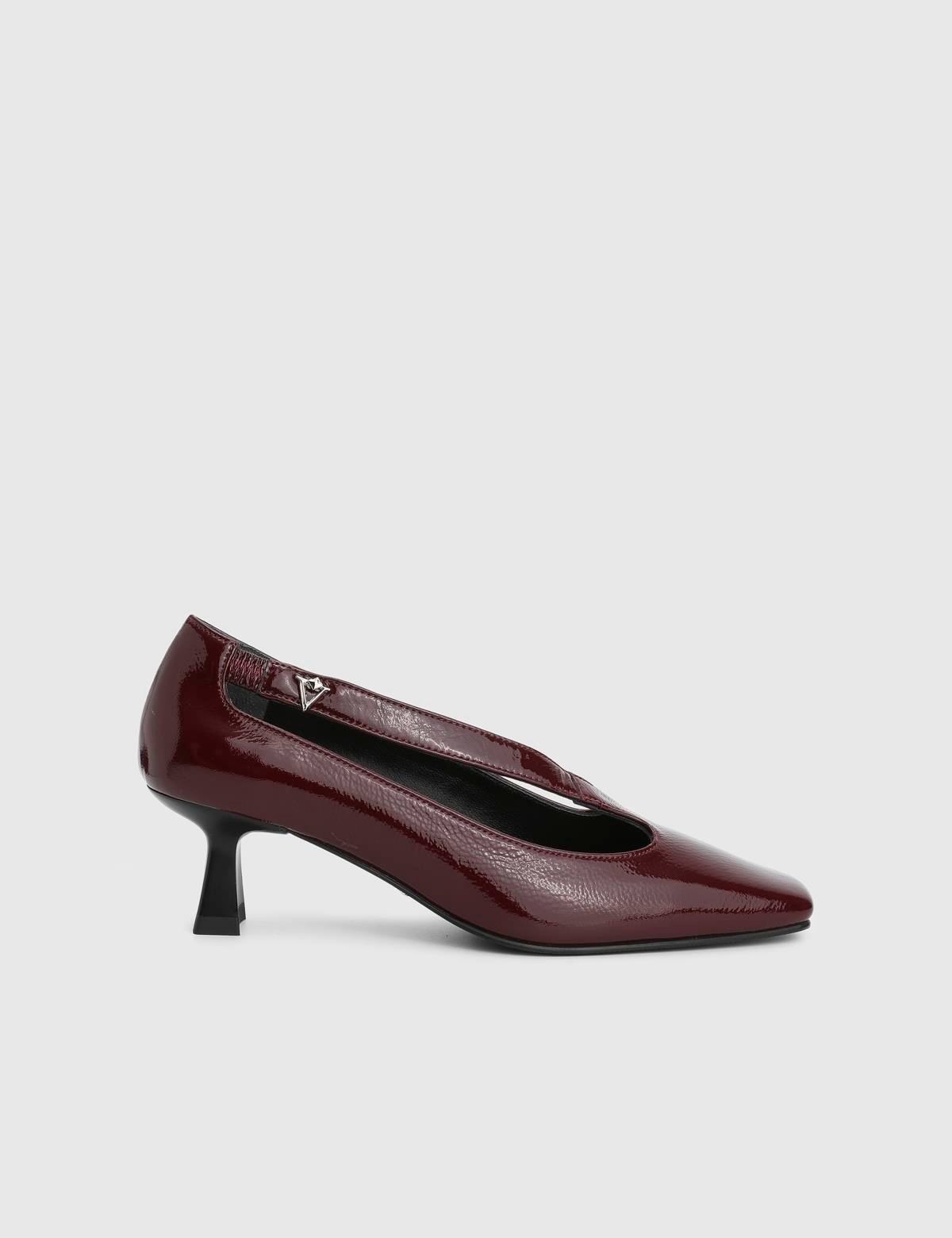 Chiera Burgundy Patent Leather Women's Pump