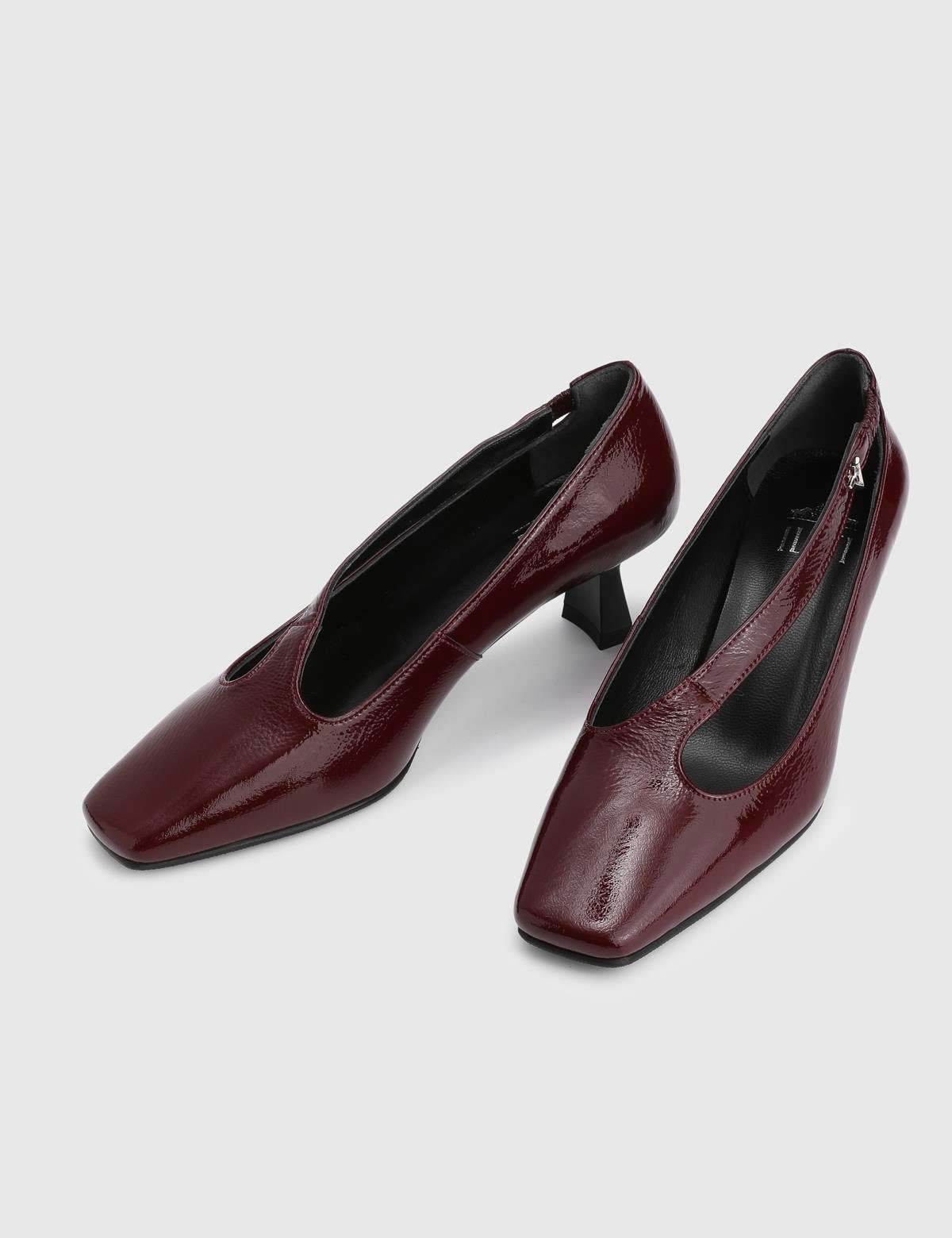 Chiera Burgundy Patent Leather Women's Pump