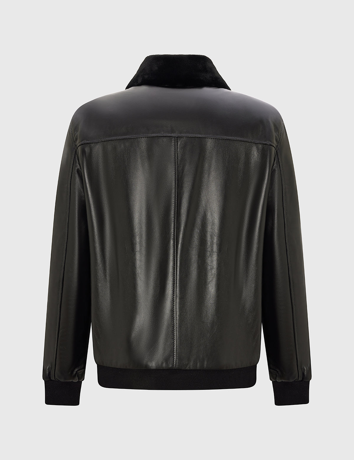 Clay Black Men's Leather Aviator Bomber Jacket