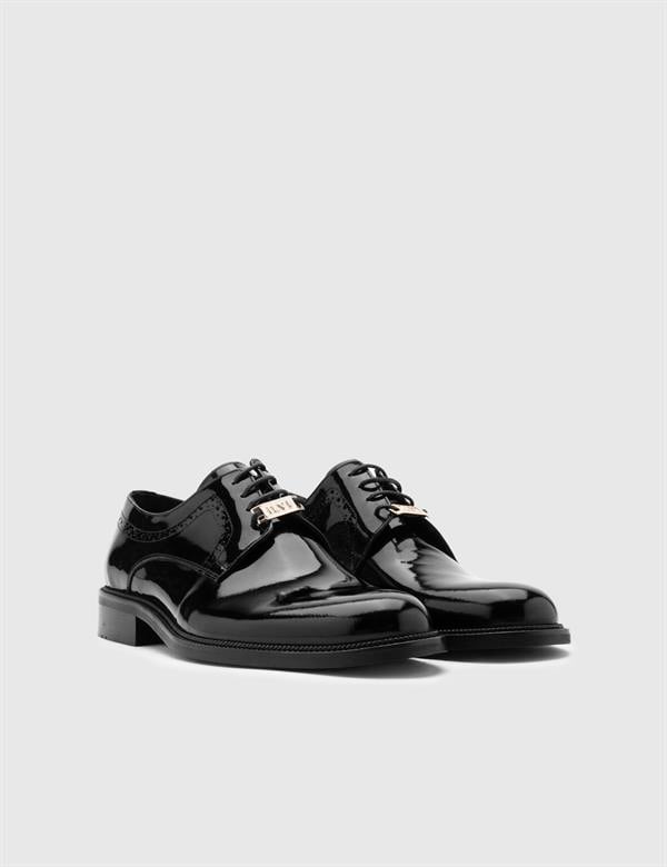 Cosimo Black Patent Leather Men's Tuxedo Shoe
