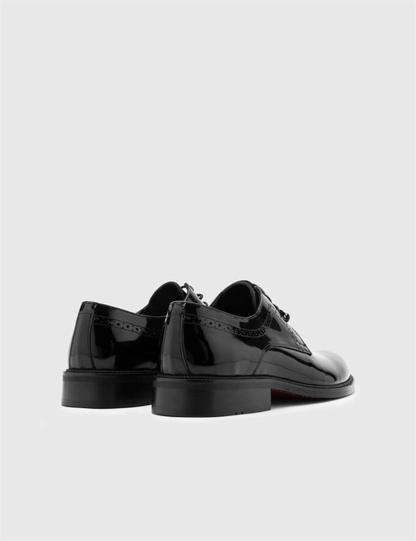 Cosimo Black Patent Leather Men's Tuxedo Shoe