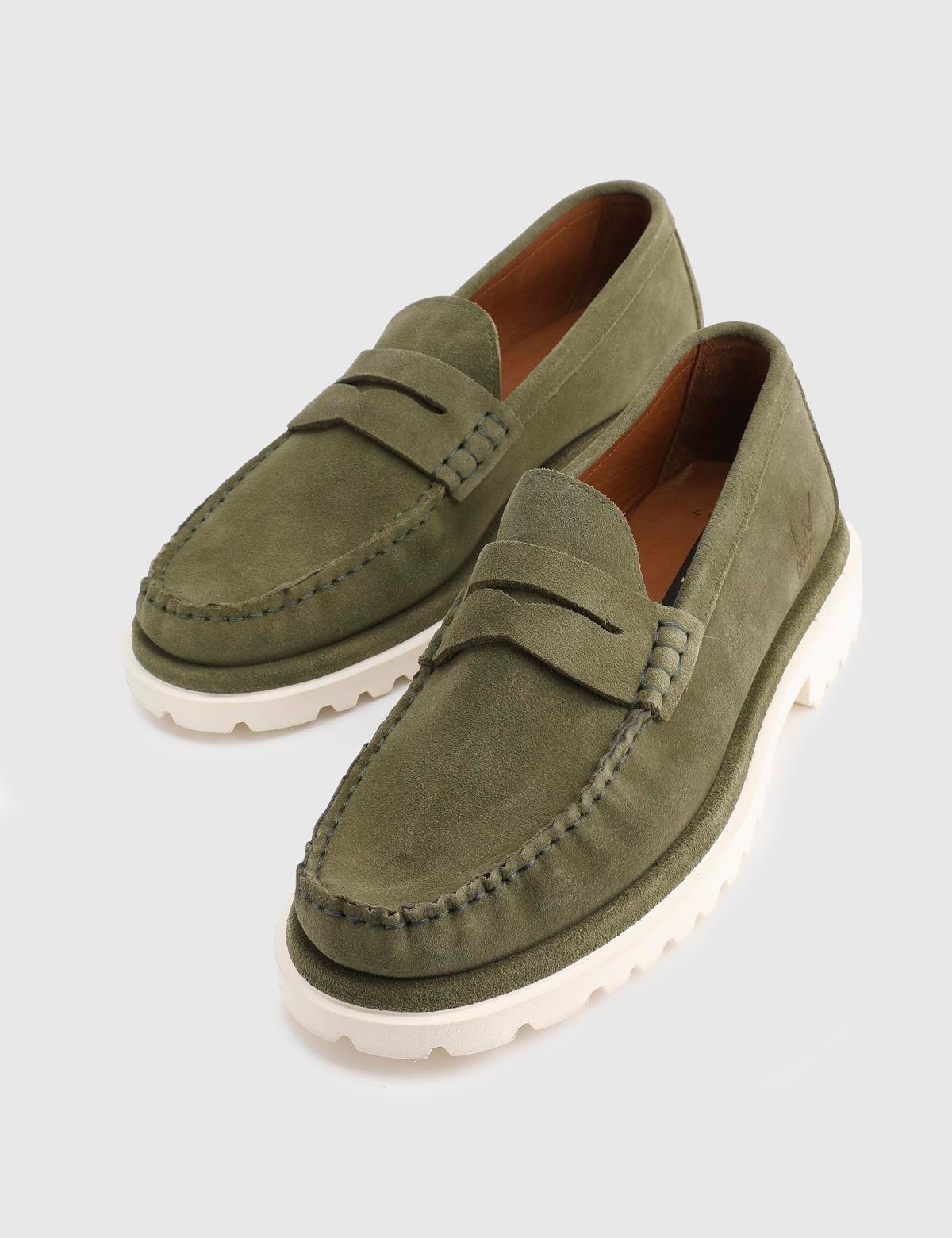 Crowle Green Suede Leather Men's Loafer