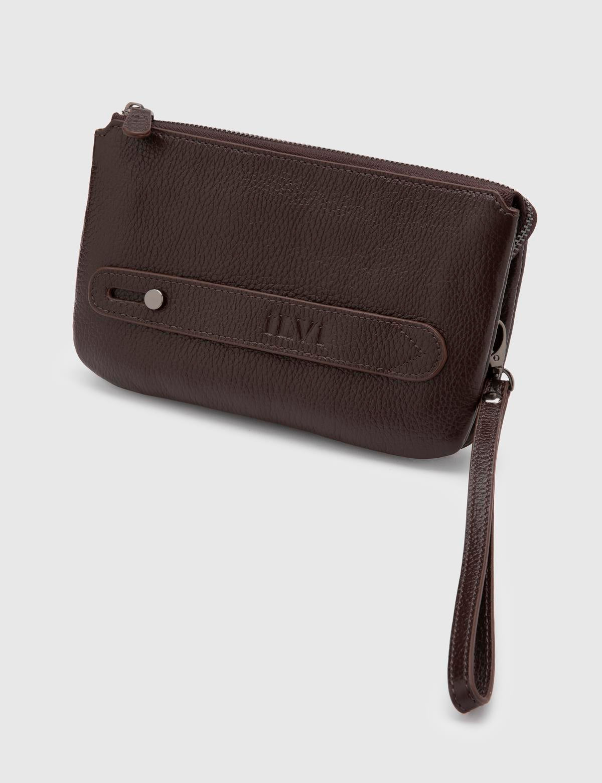 Cruz Herrenhandtasche aus Floater-Leder in Braun