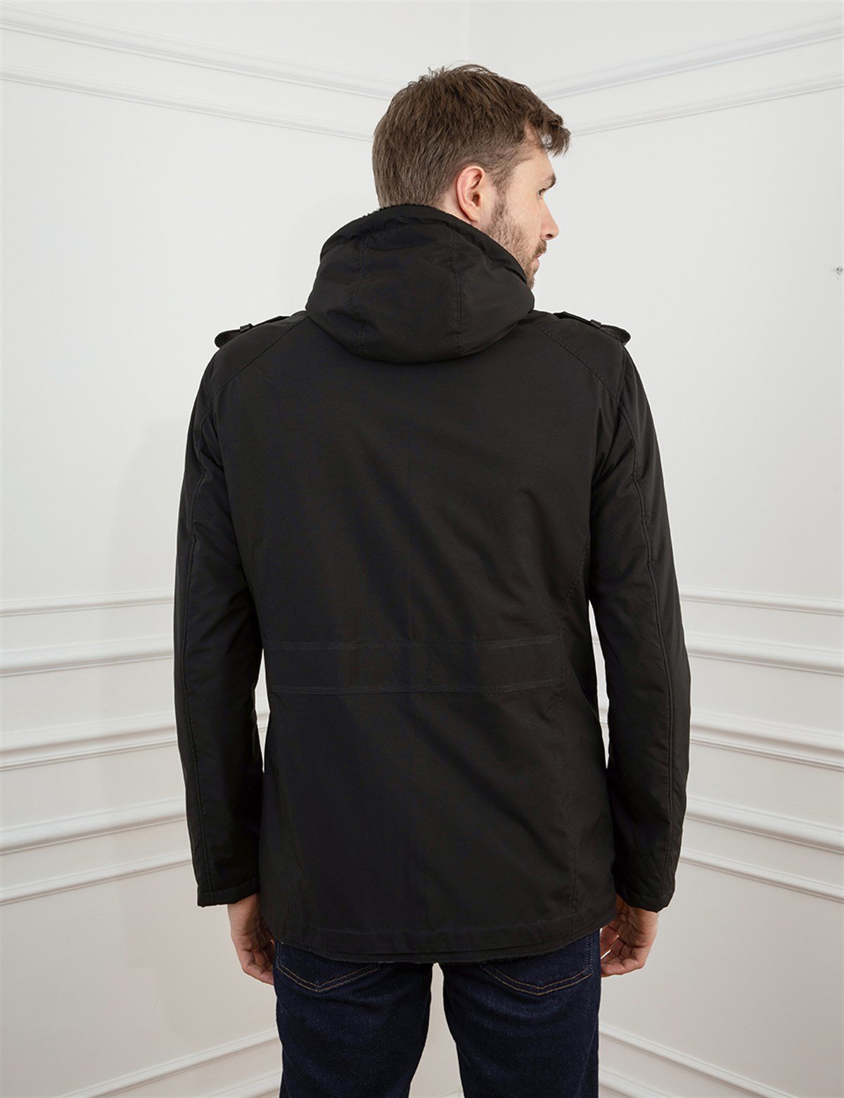 Cusco Black Men's Leather Bomber Jacket