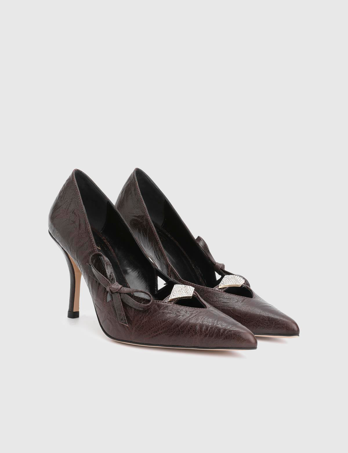 Dario Brown Leather Women's Pump