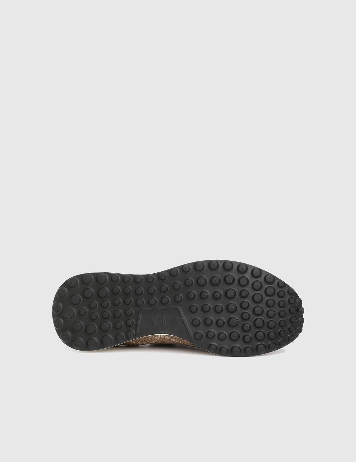 Darwin Beige Leather Tricot Men's Sneaker