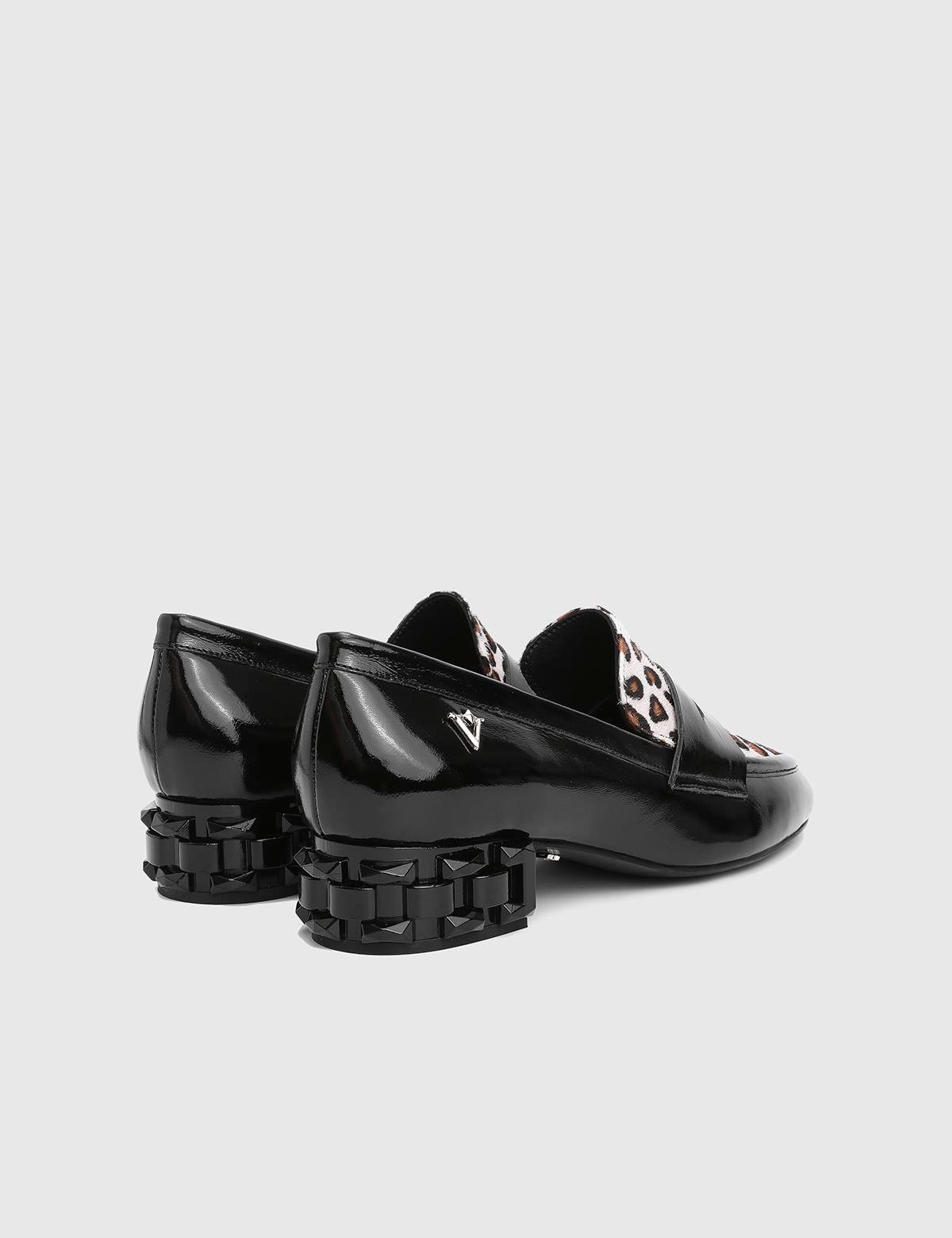 Delpi Black Patent Leather Women's Pump