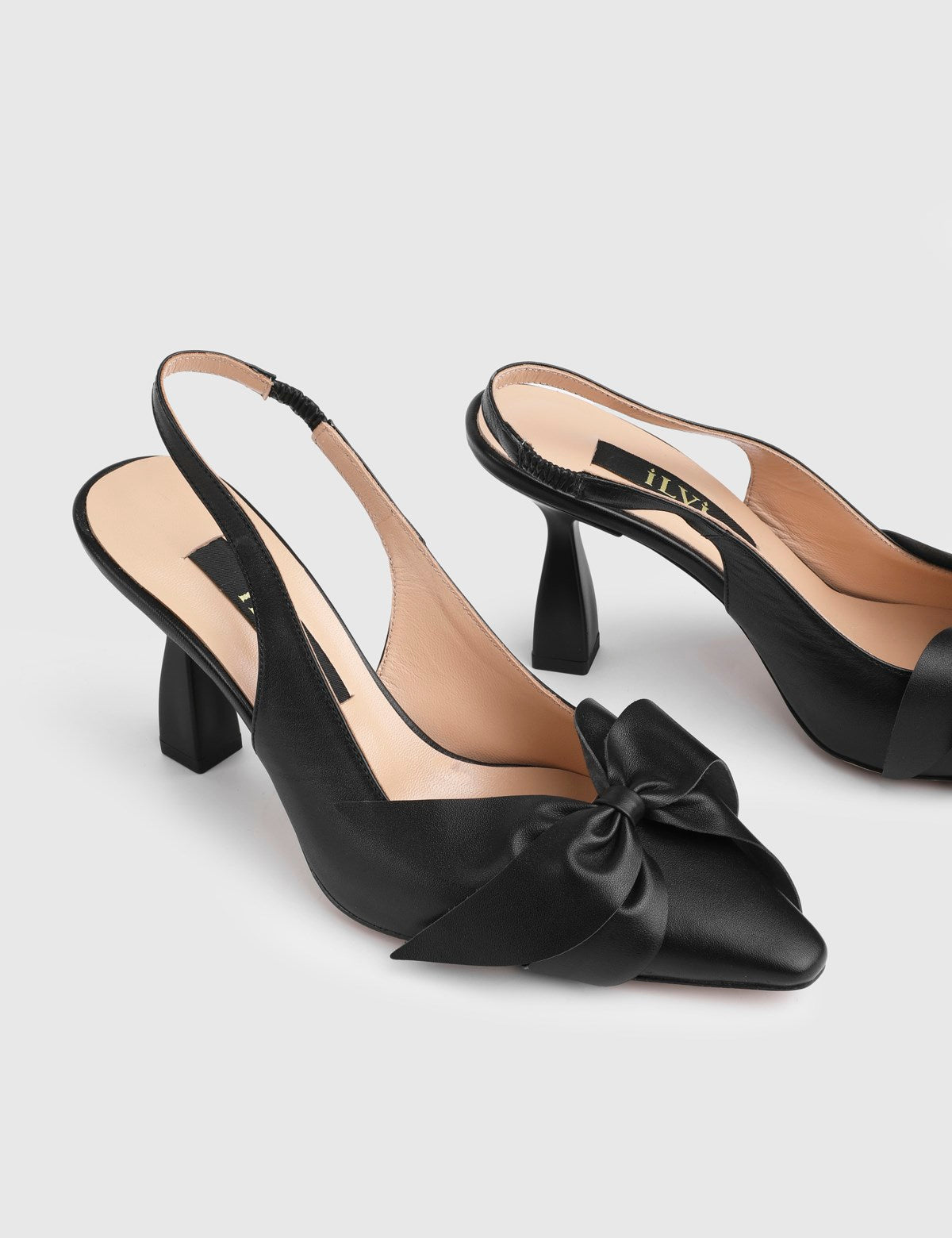 Denira Genuine Leather Women's Black High-Heeled Sandals