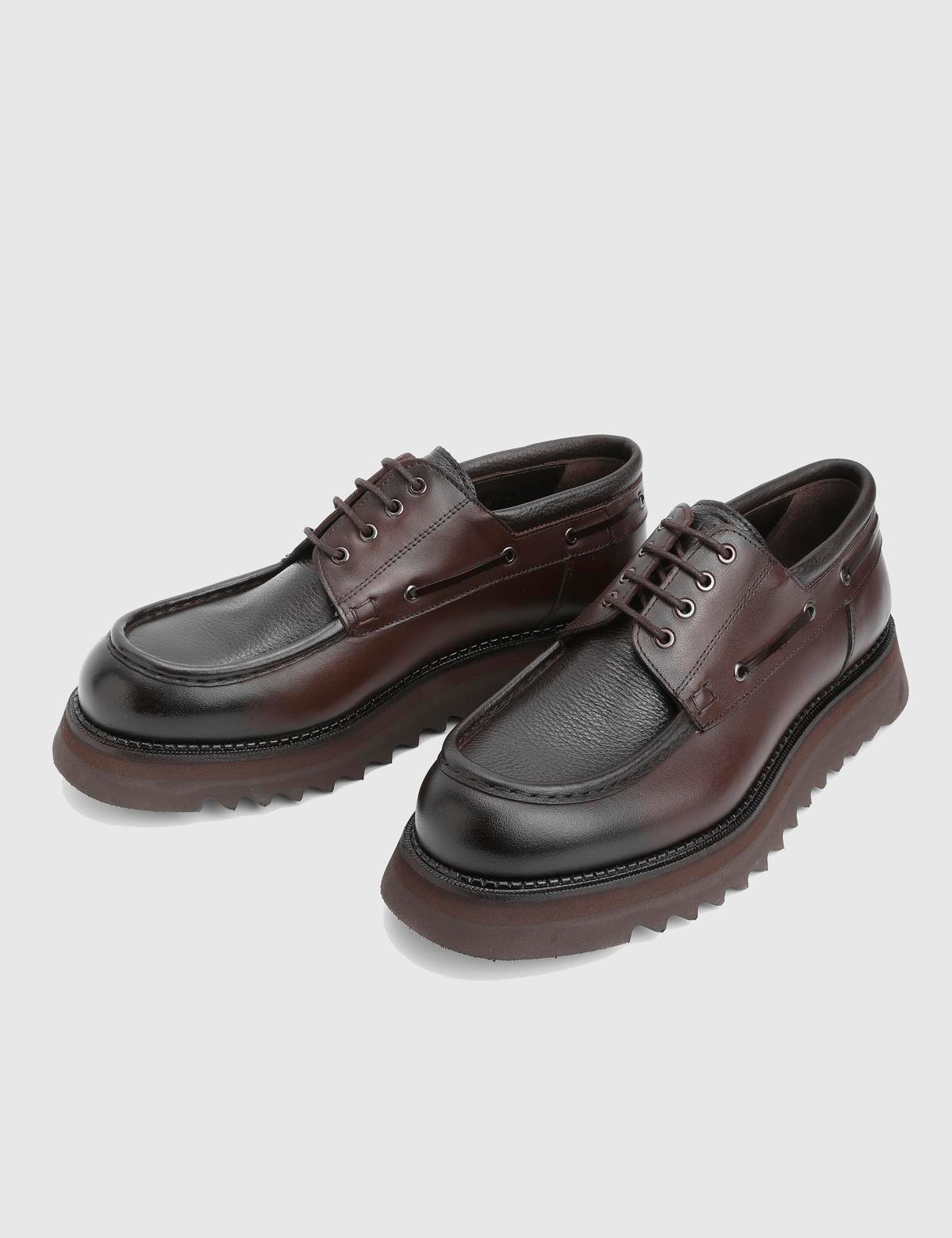 Derik Brown Florentic Leather Deer Leather Men's Oxford