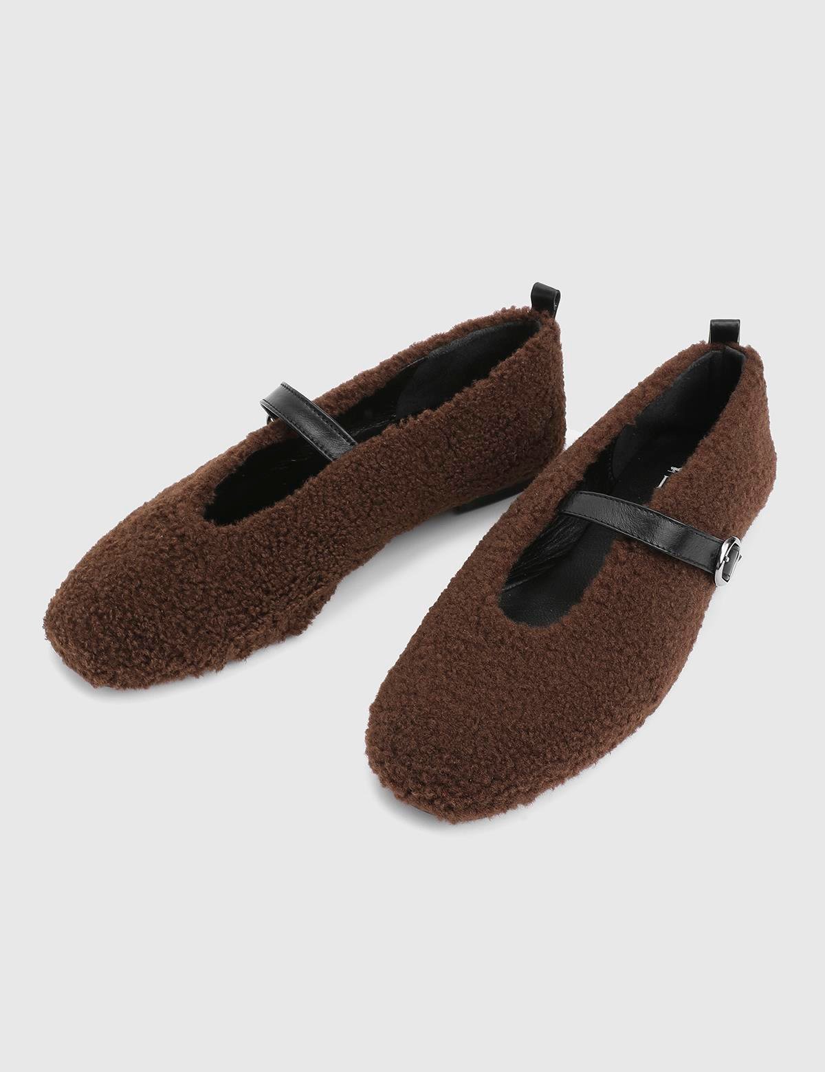 Digor Brown Leather Women's Ballerina