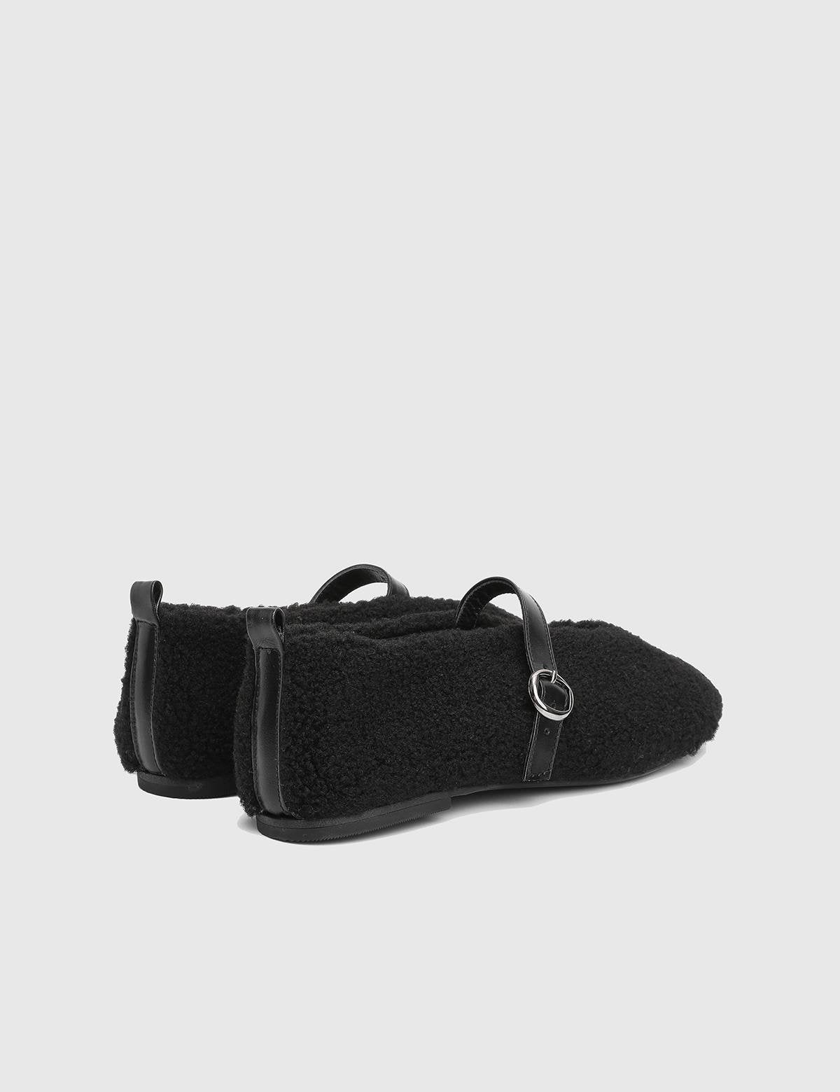 Digor Black Leather Women's Ballerina