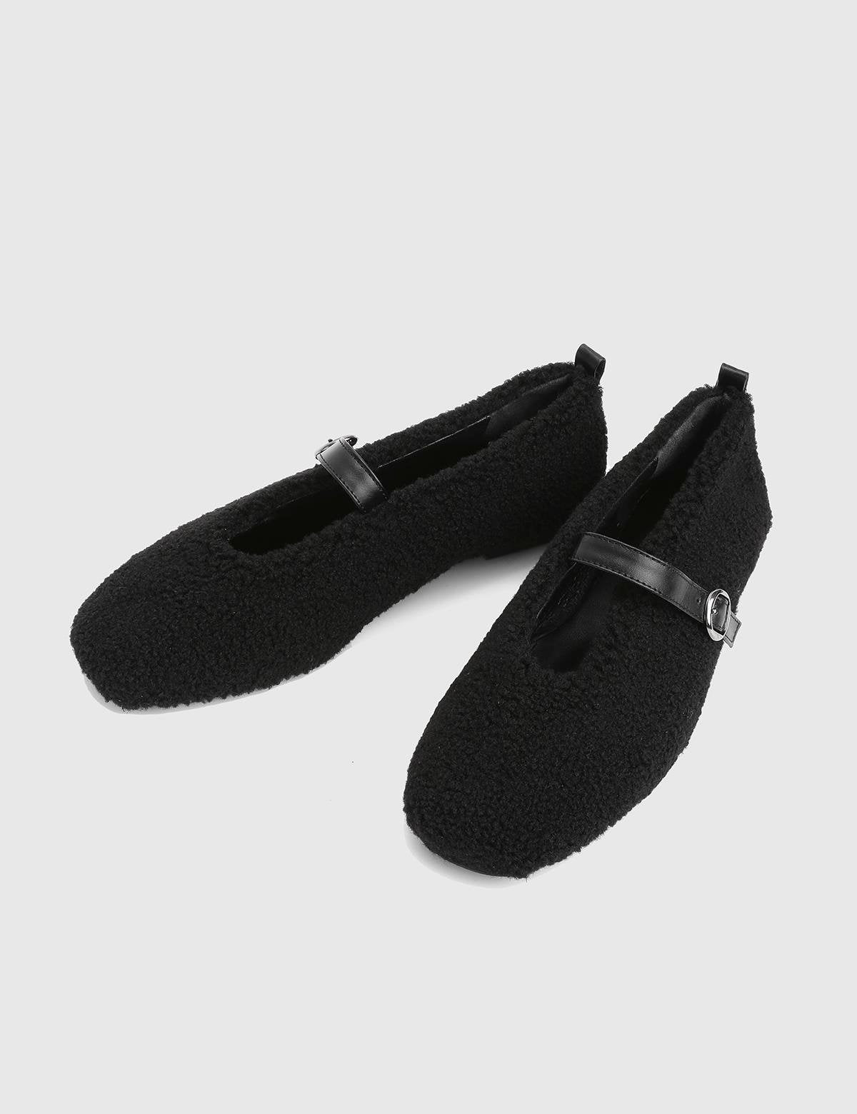 Digor Black Leather Women's Ballerina