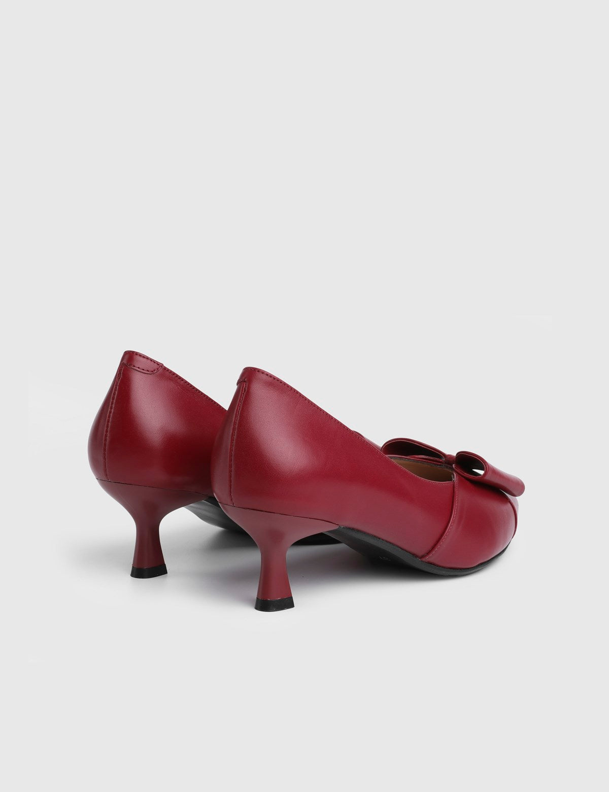 Diona Genuine Leather Women's Burgundy High-Heeled Shoes