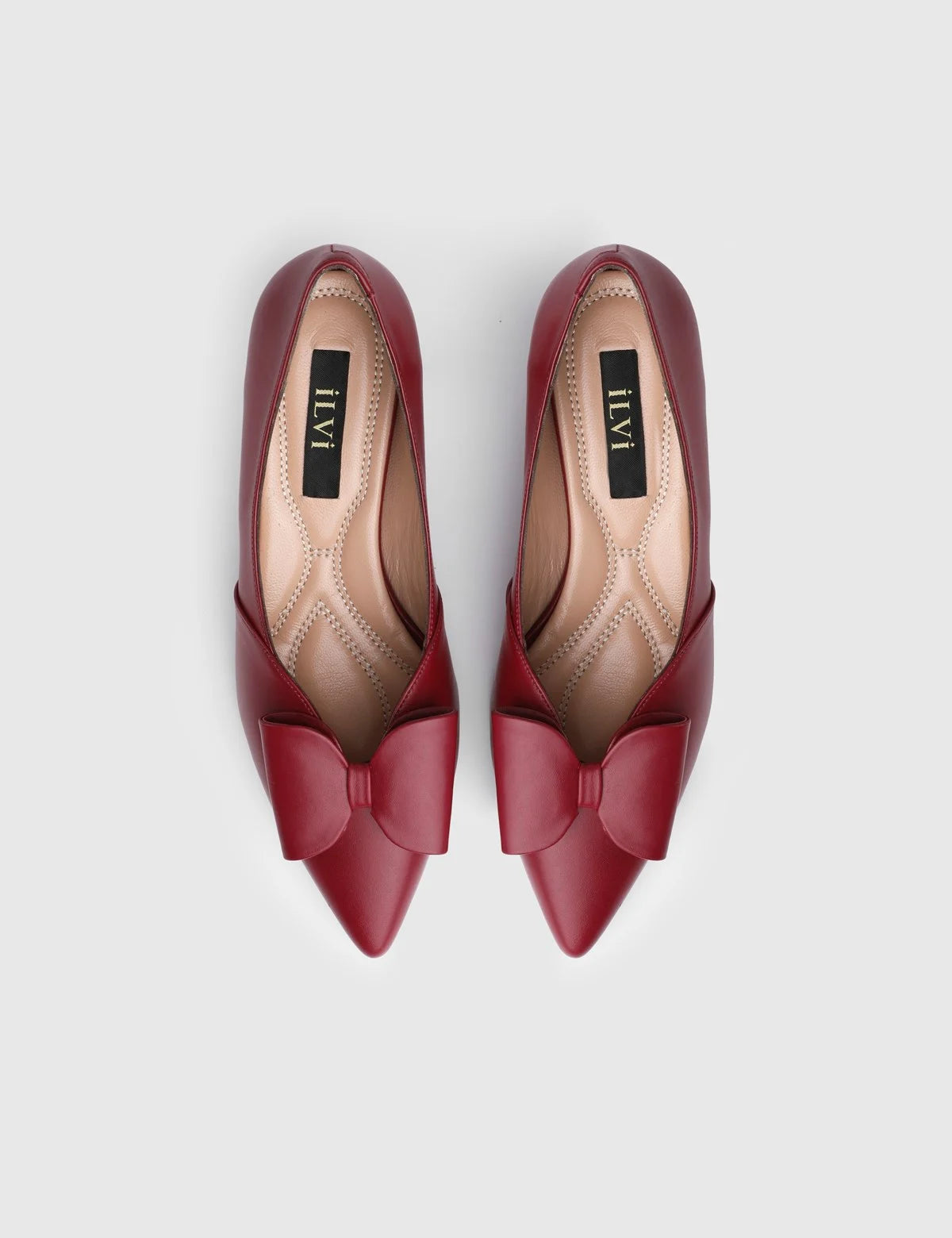 Diona Genuine Leather Women's Burgundy High-Heeled Shoes