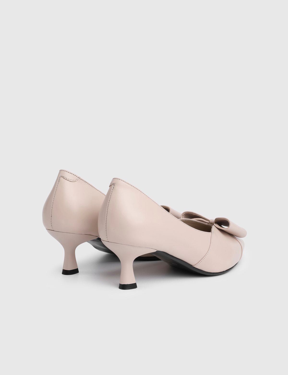 Diona Genuine Leather Women's Cream-Colored High-Heeled Shoes
