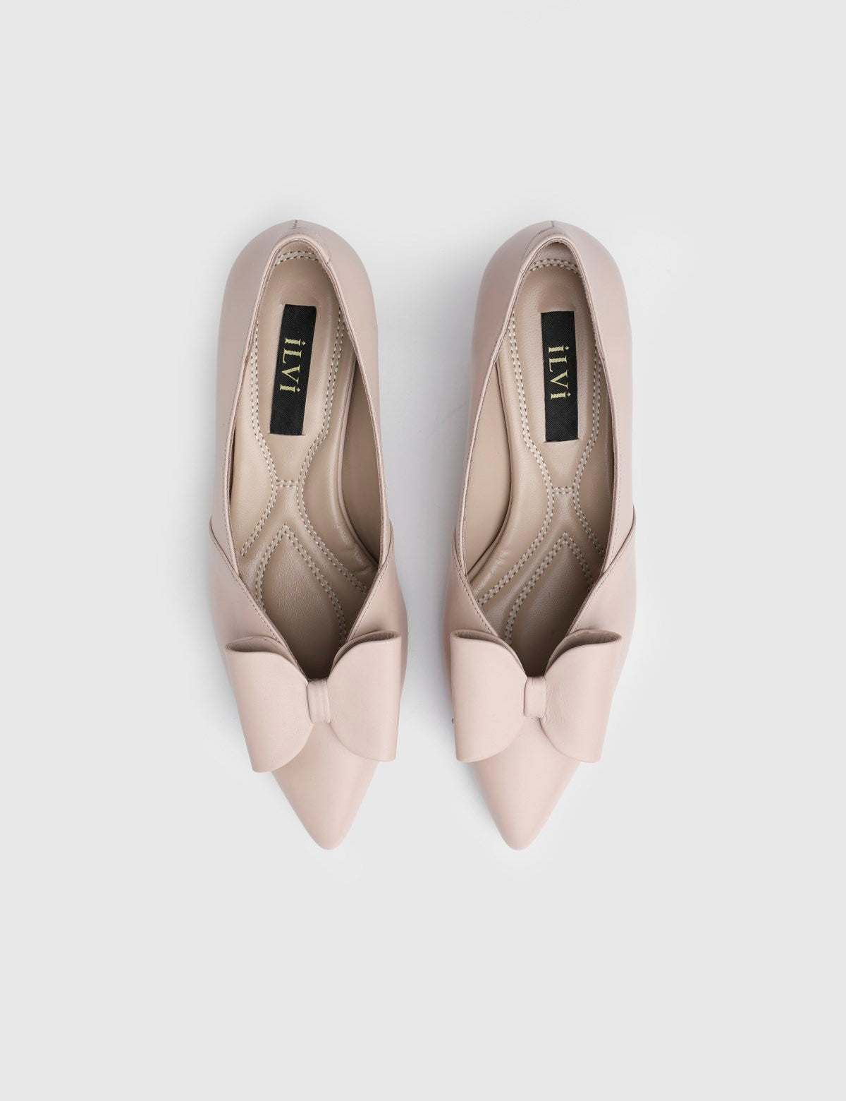 Diona Genuine Leather Women's Cream-Colored High-Heeled Shoes