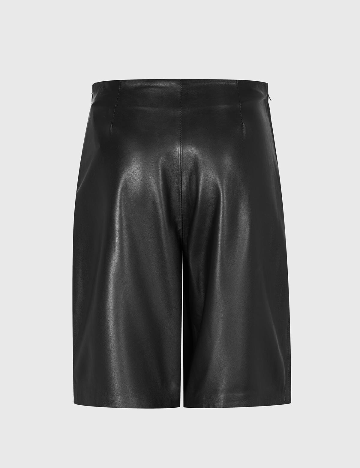 Diosa Black Women's Leather Skort