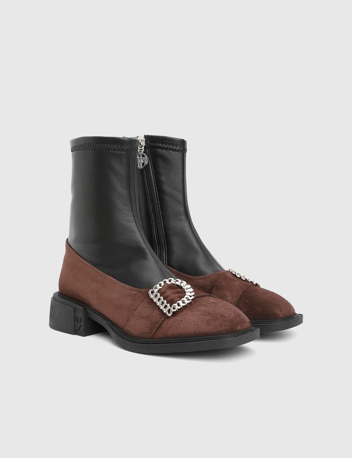 Druid Brown Suede Leather Women's Stretch Boot