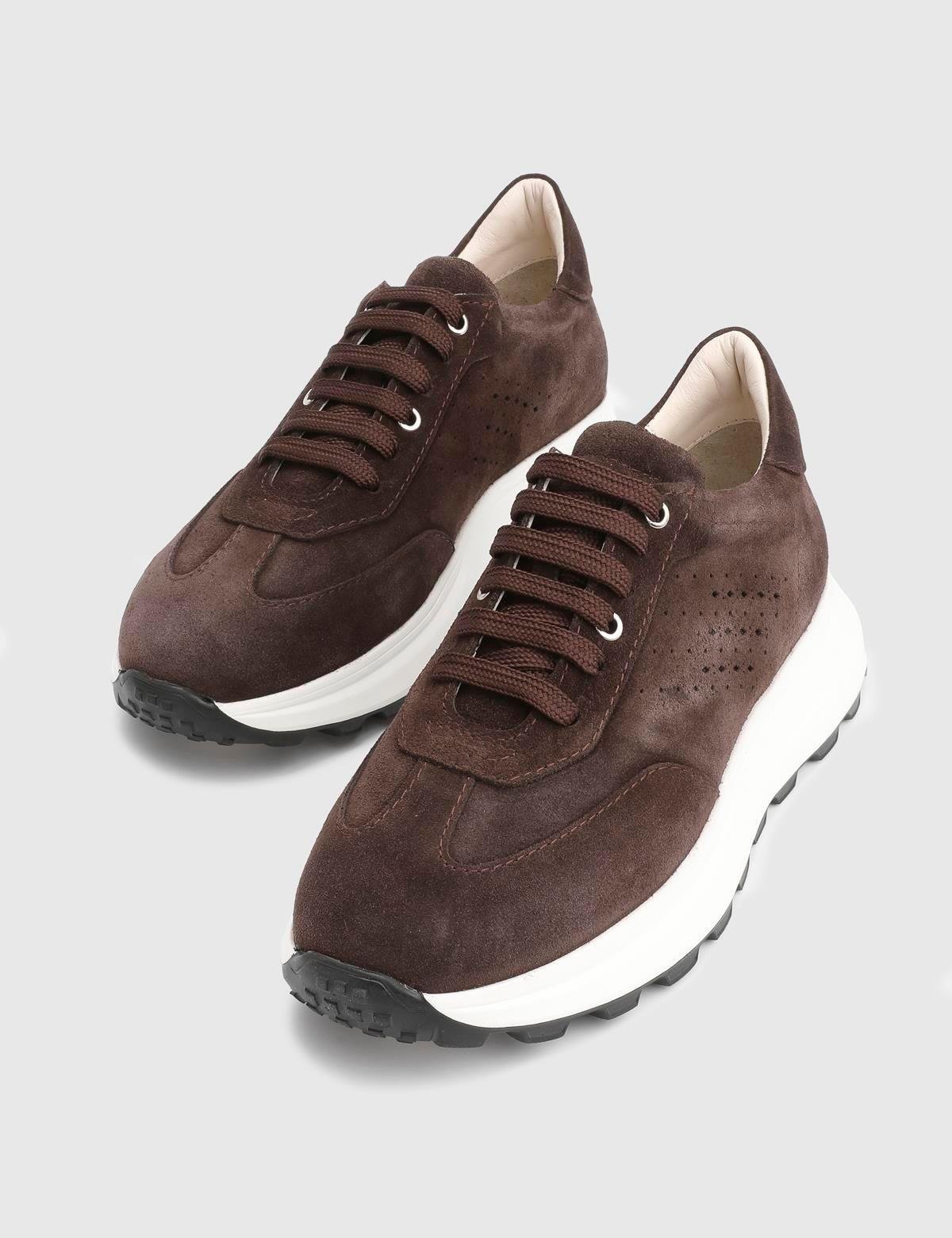 Dubbo Brown Suede Leather Men's Sneaker