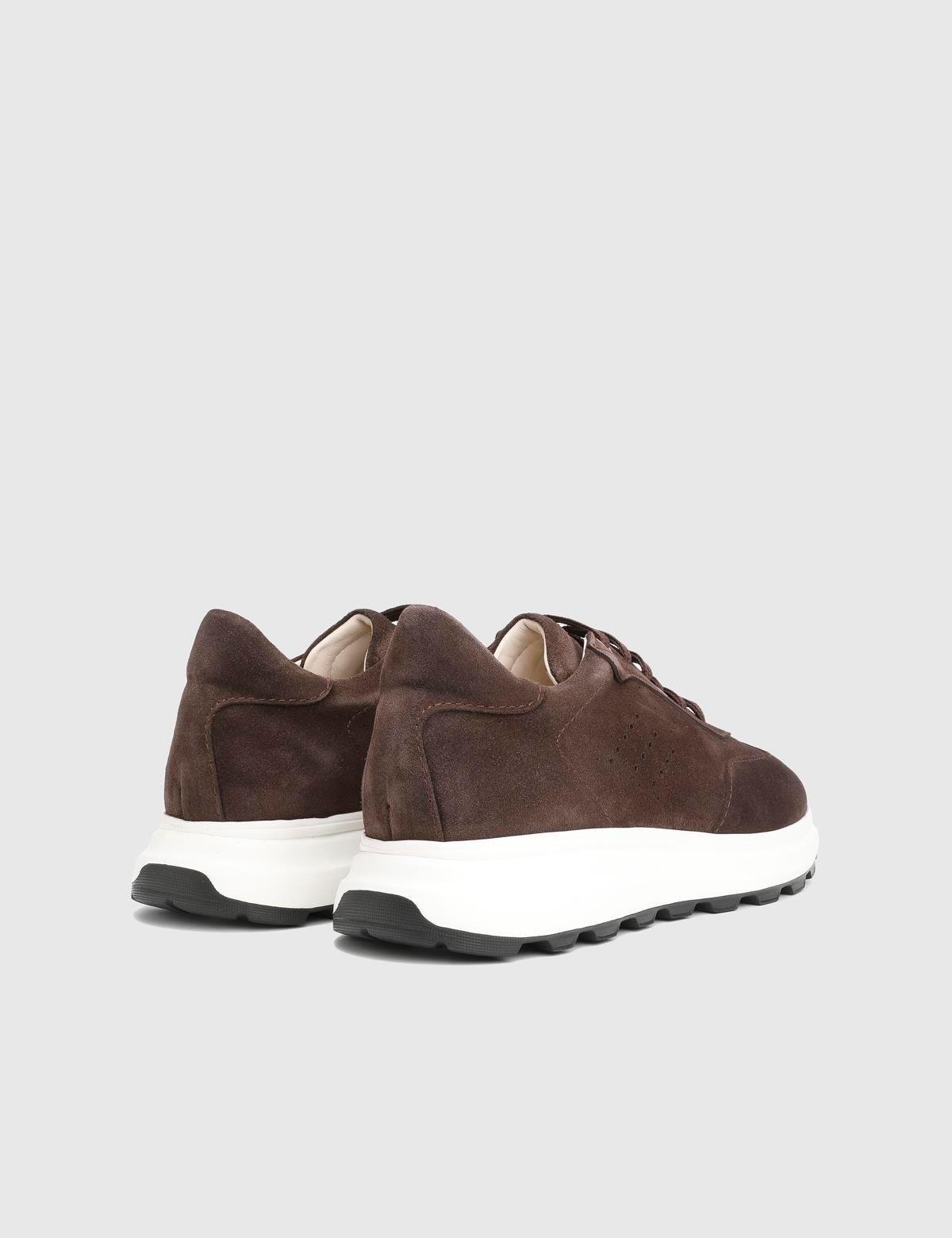 Dubbo Brown Suede Leather Men's Sneaker