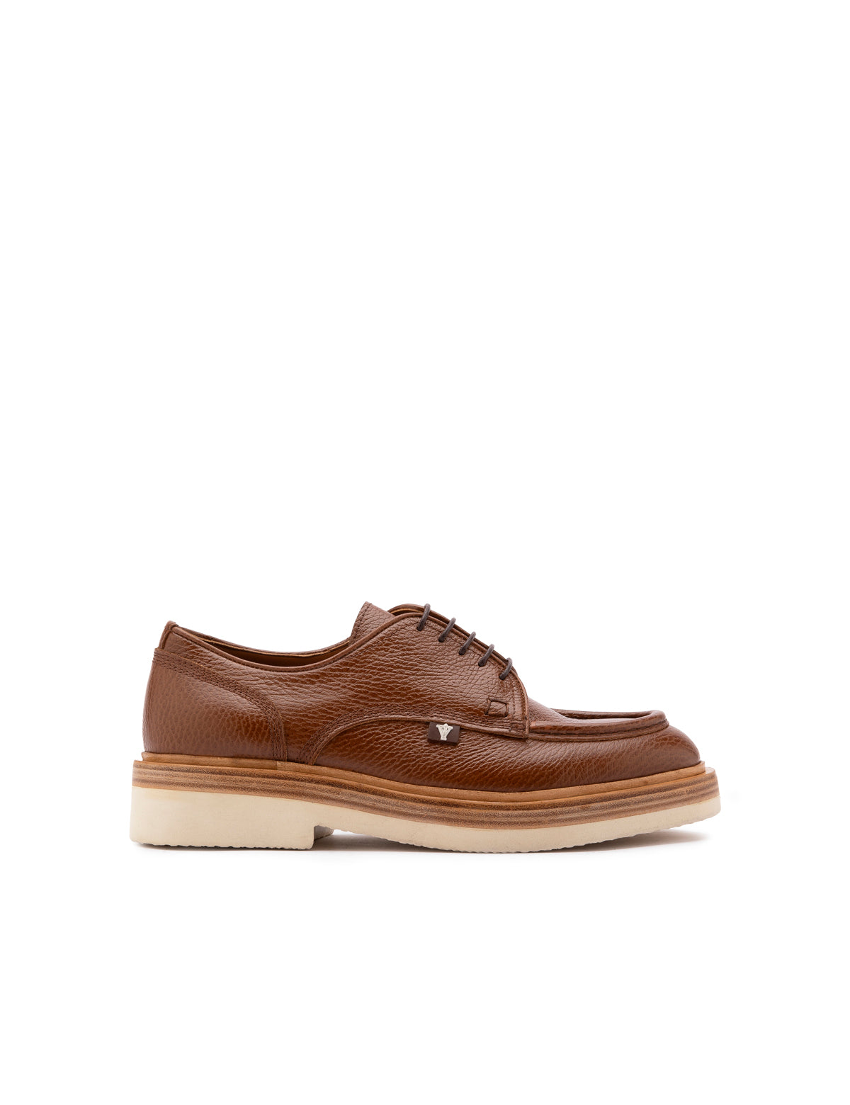 Clemente Herren Oxford aus Floater-Leder in Sattelbraun 