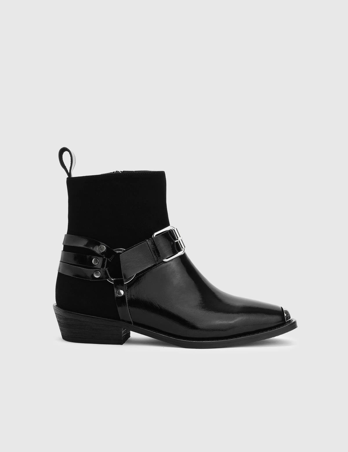 Earl Black Patent Leather Women's Boot