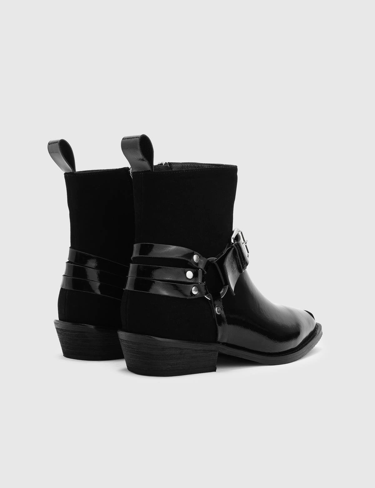 Earl Black Patent Leather Women's Boot