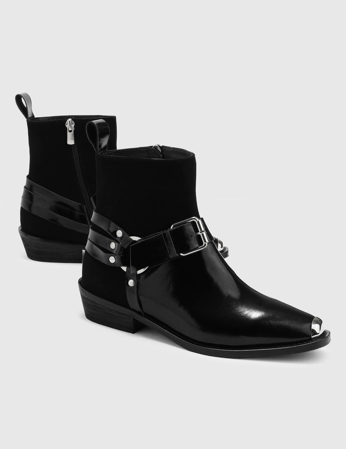 Earl Black Patent Leather Women's Boot