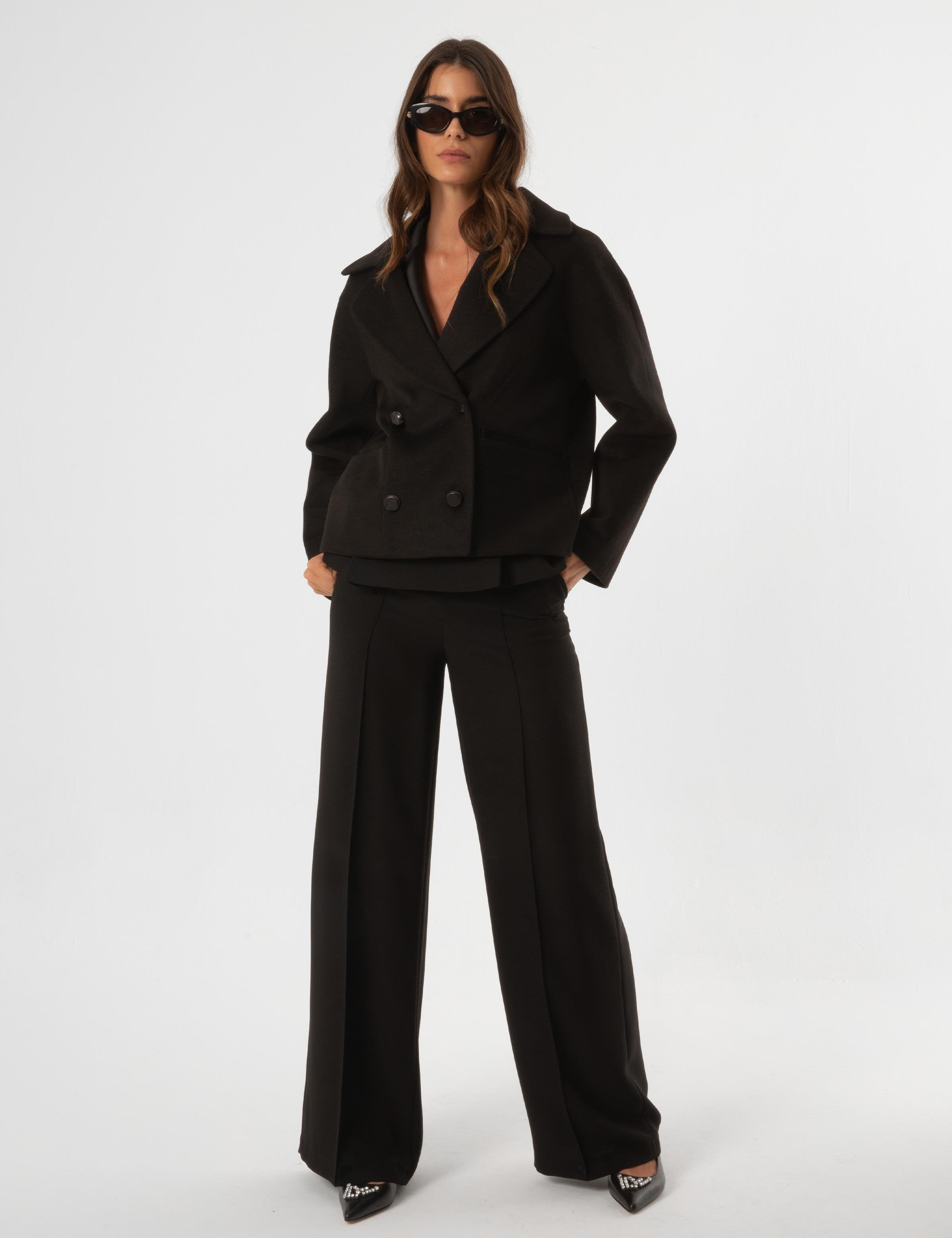 Eitan Black Women's Cashmere Coat